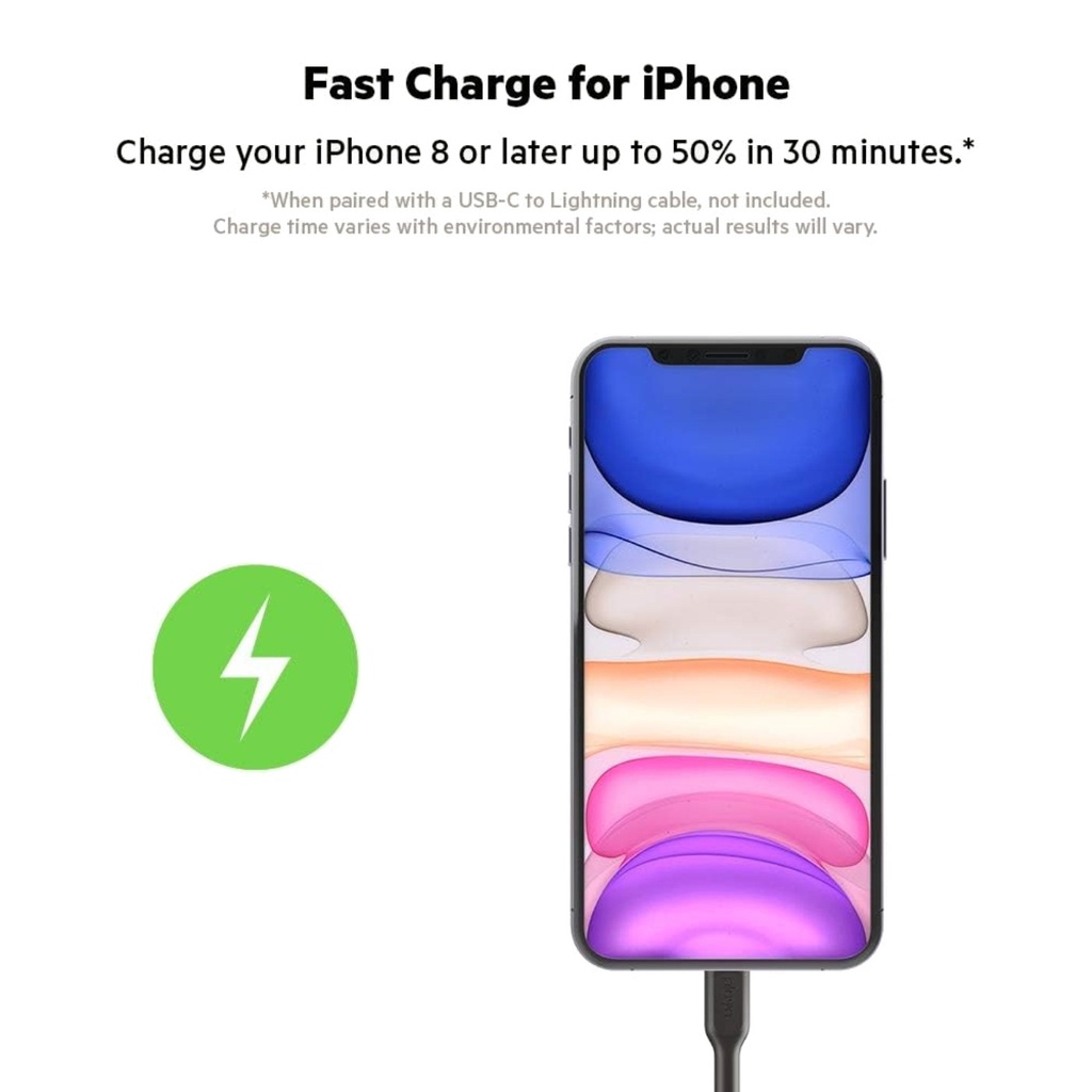 Belkin 20W USB-C PD Car Charger - Black - CCA003BTBK