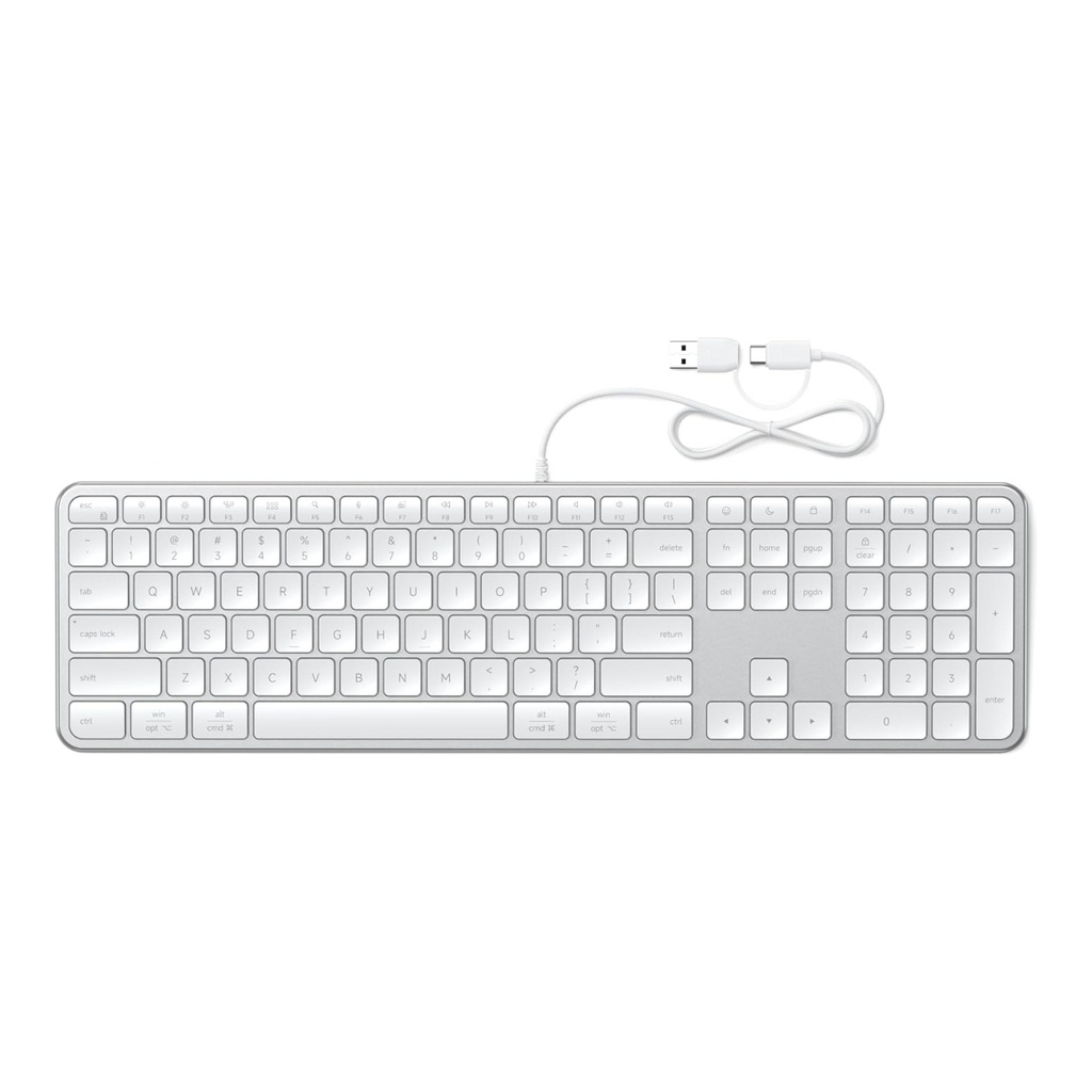 Satechi Aliuminum Wired USB Keyboard - Silver