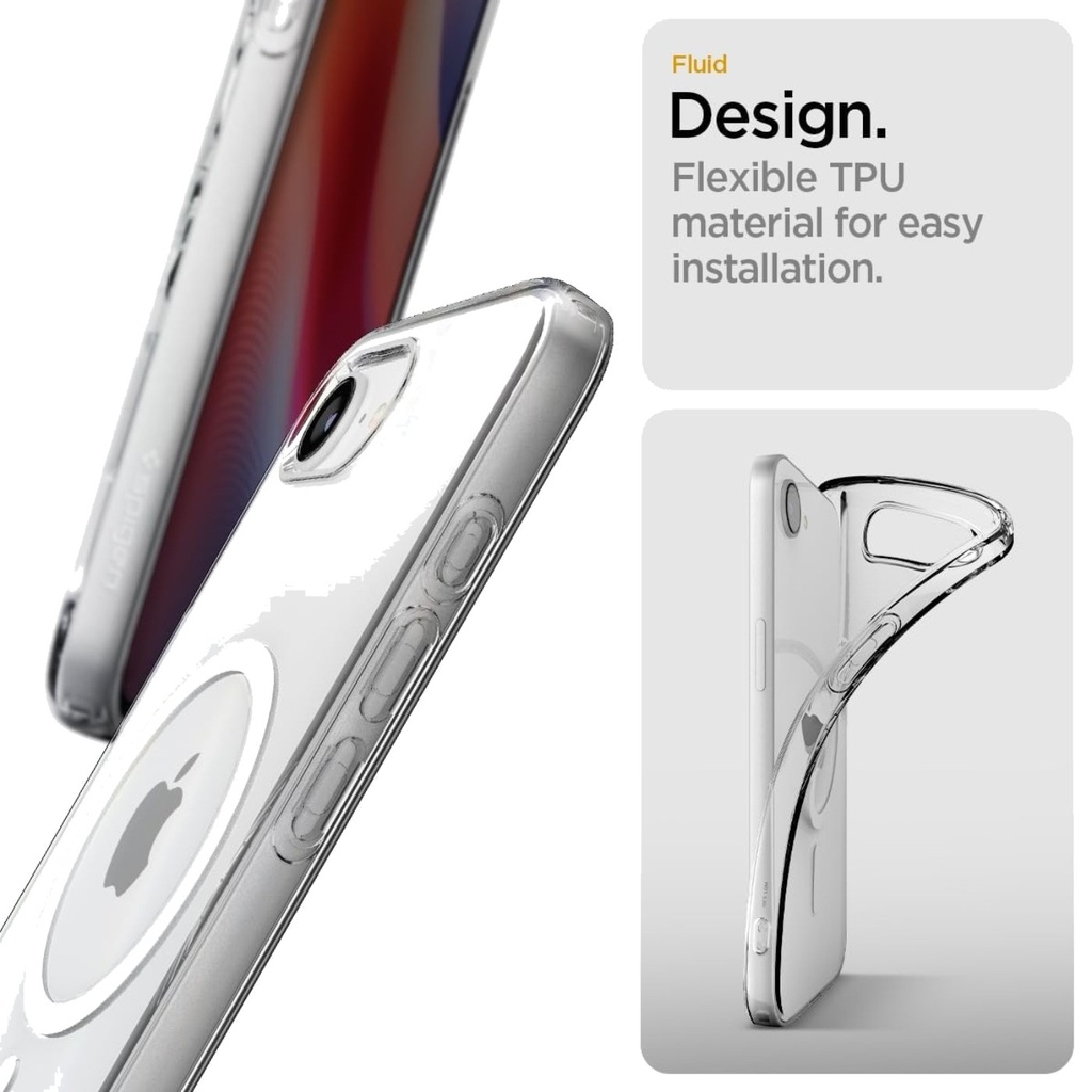 Spigen Crystal Flex Magfit for iPhone 16e - Clear White - AC