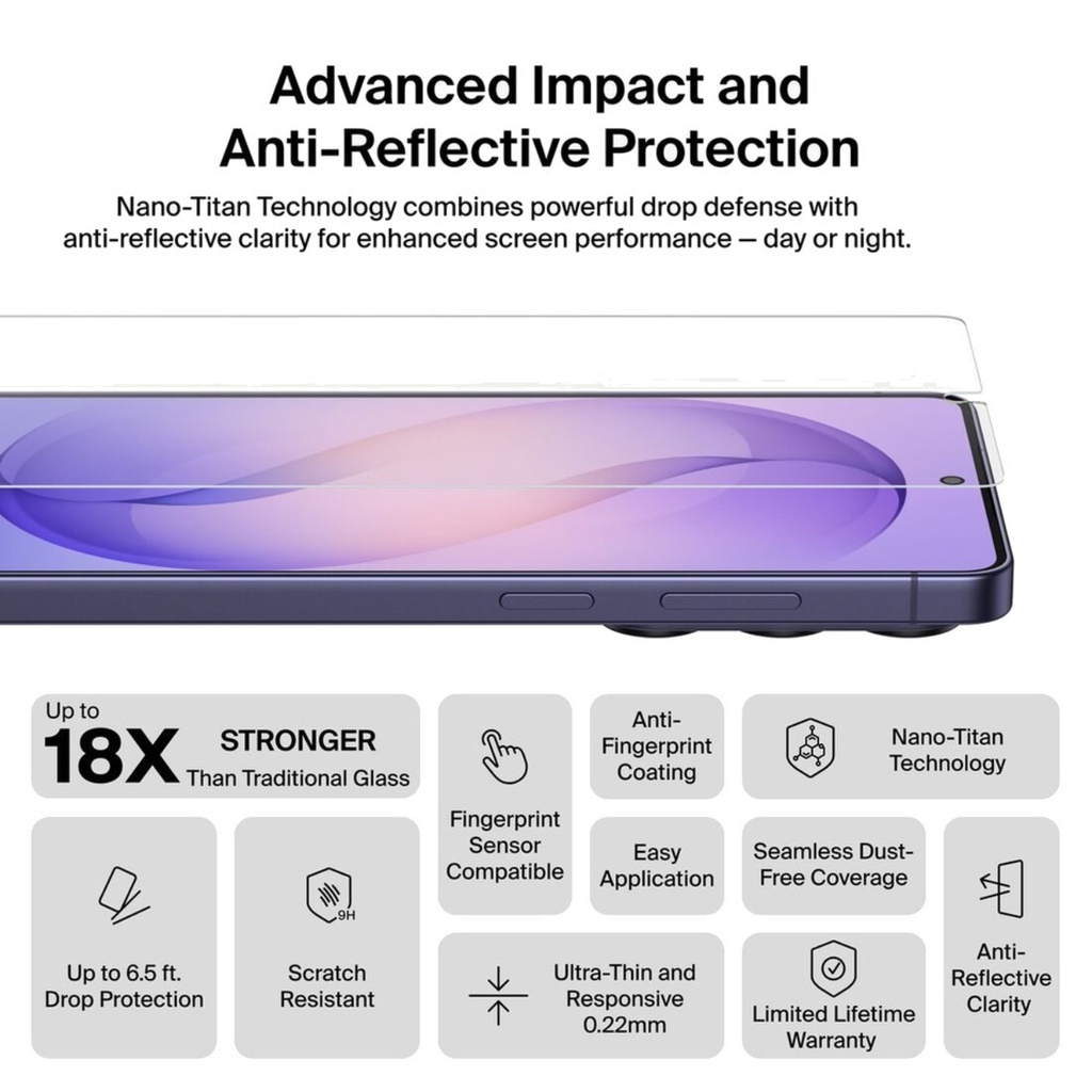 Belkin Anti-Reflective Screen Protector, Galaxy S26 Ultra - 