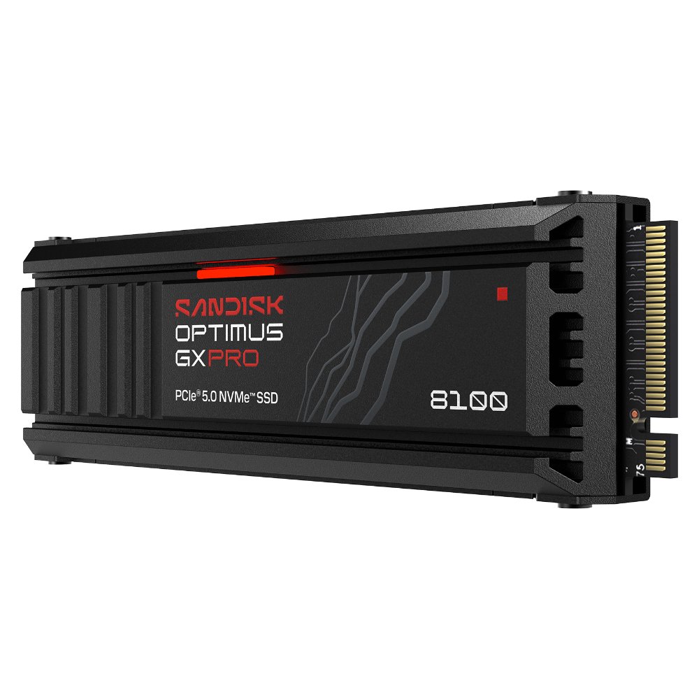 SanDisk Optimus GX PRO 8100 NVMe PCIe 5.0 SSD con disipador 1TB - SDSP82100TAH-000E0