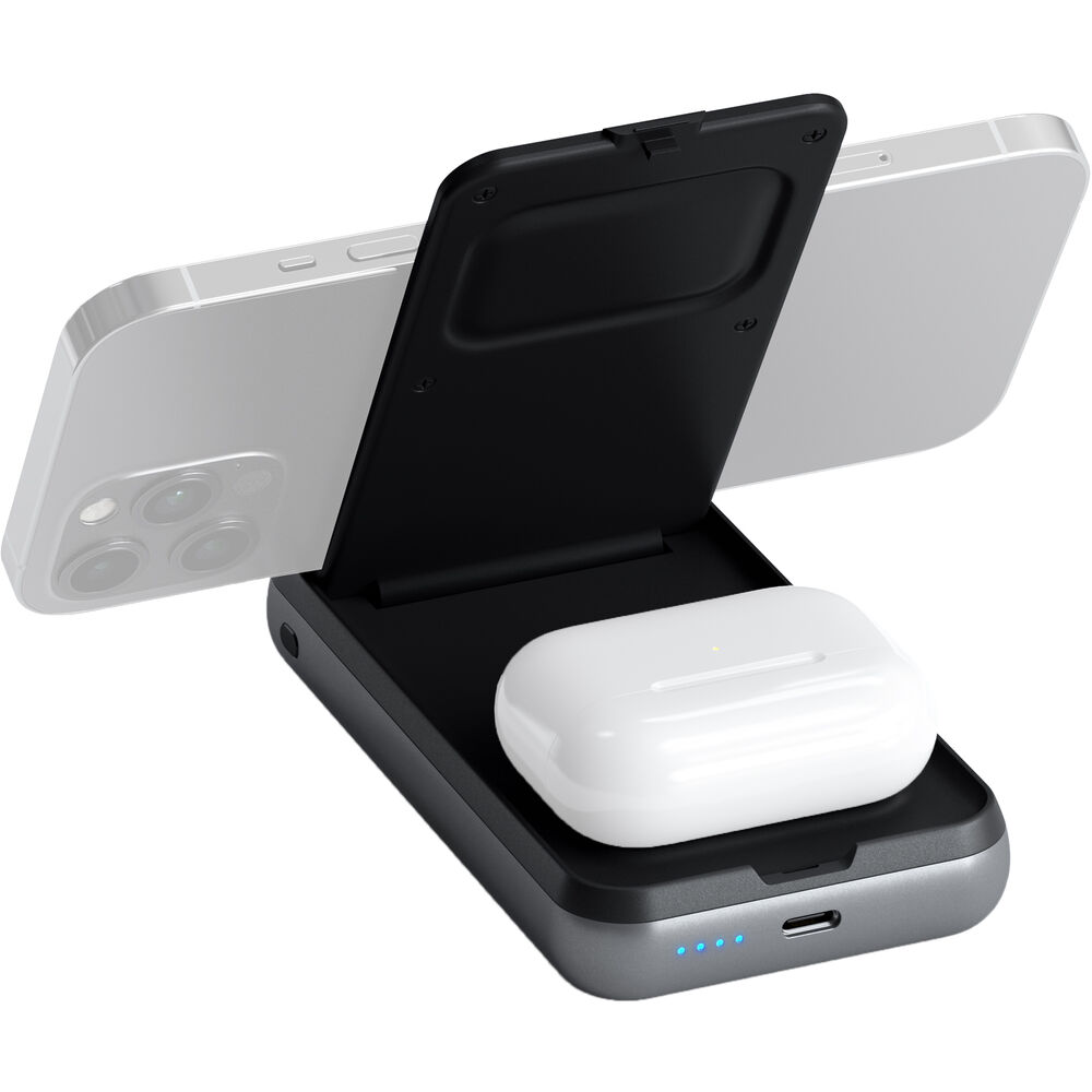 Satechi Duo Wireless Charger Power Stand - Space Gray 