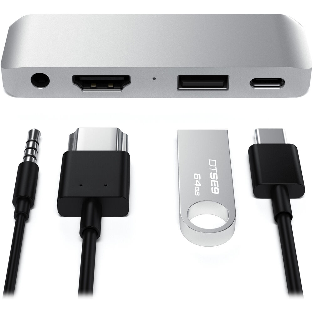 Satechi Hub de aluminio Type-C Mobile Pro - Silver