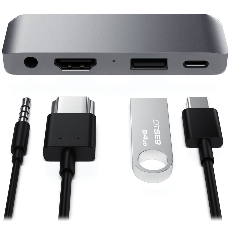 Satechi Hub de aluminio Type-C Mobile Pro - Space Gray