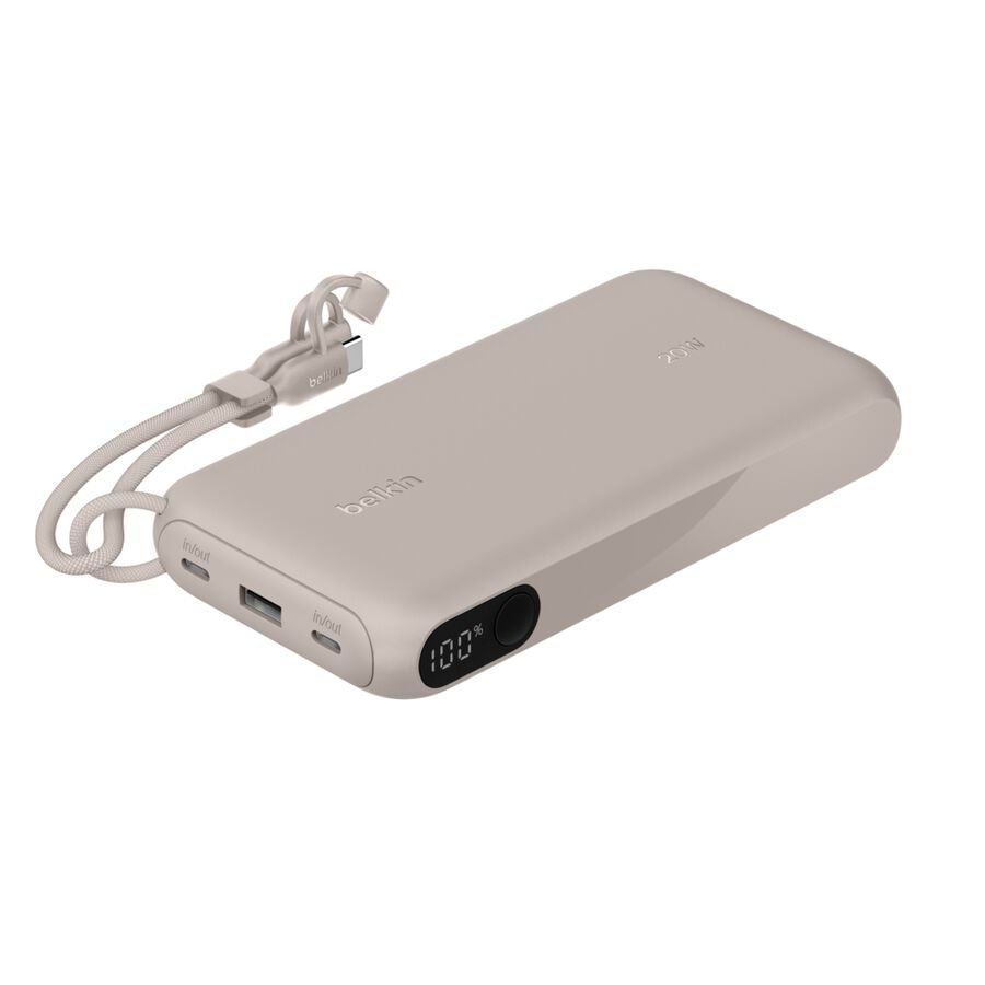 Belkin BoostCharge 20K Power Bank with Display, Sand - BPB028fqSD