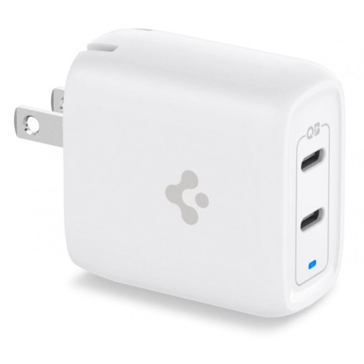 [8809756644078] Spigen ACHH02595 PowerArc Dual Wall Charge 40W - White