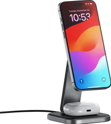 [810086361236] Satechi 2-in-1 Foldable Qi2 Wireless Charging Stand - ST-Q21FM