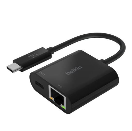 [745883799145] Belkin USB Type-C to Gigabit Ethernet Adapter with Power Delivery - INC001btBK
