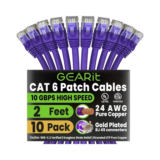 [PATCHCORD2FTPURP] UTP CAT6 Patch Cord 2-Pie - Morado - PATCHCORD2FTPURP