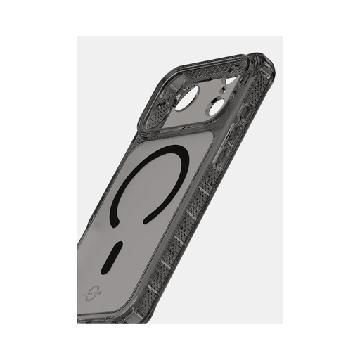 [810176650370] itSkins Hybrid R // Vapor Case w/Magsafe for 18 Pro / 17 Pro - Smoke - AP7U-HBVAR-SMOK