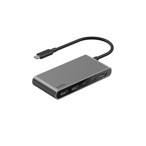 [745883924271] Belkin 5-Port USB-C Hub with Dual USB-C Ports, Space Gray - AVC022fqSGY