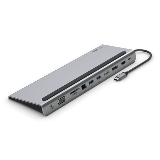 [745883819843] Belkin USB-C 11-in-1 Multiport Dock for Mac and PC, Gray - INC004btSGY