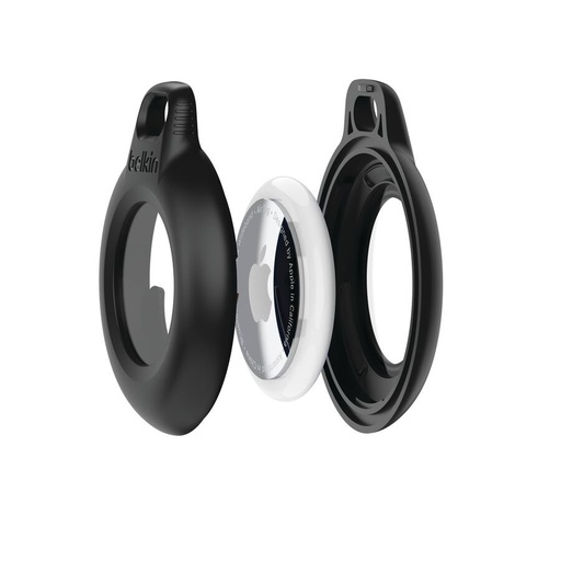 [745883890170] Belkin Waterproof AirTag Key Ring Holder, Black, 2-Pack - MSC014btBK