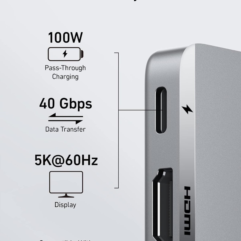 Anker 547 Hub USB-C 7 en 2 para MacBook - A83540A1