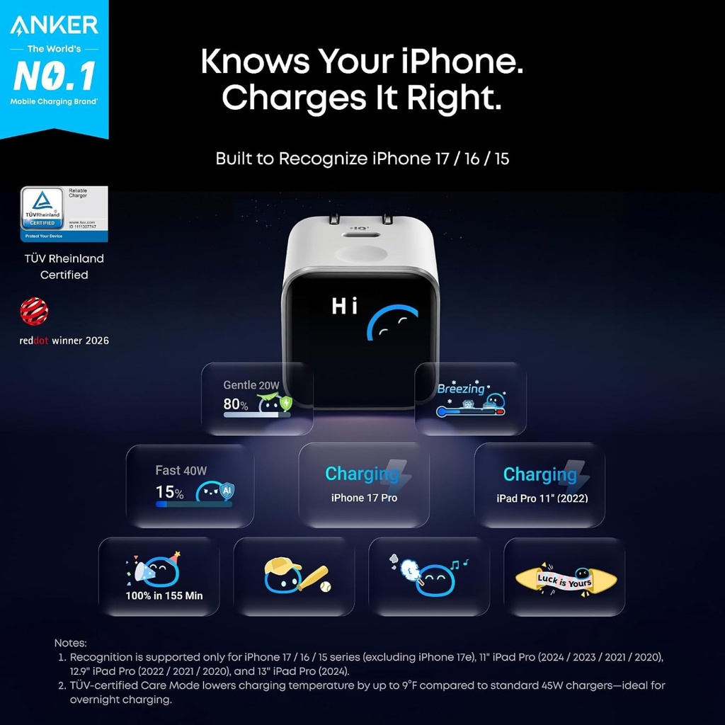 Anker Nano II Cargador GaN 45W USB-C - A2643J11-1