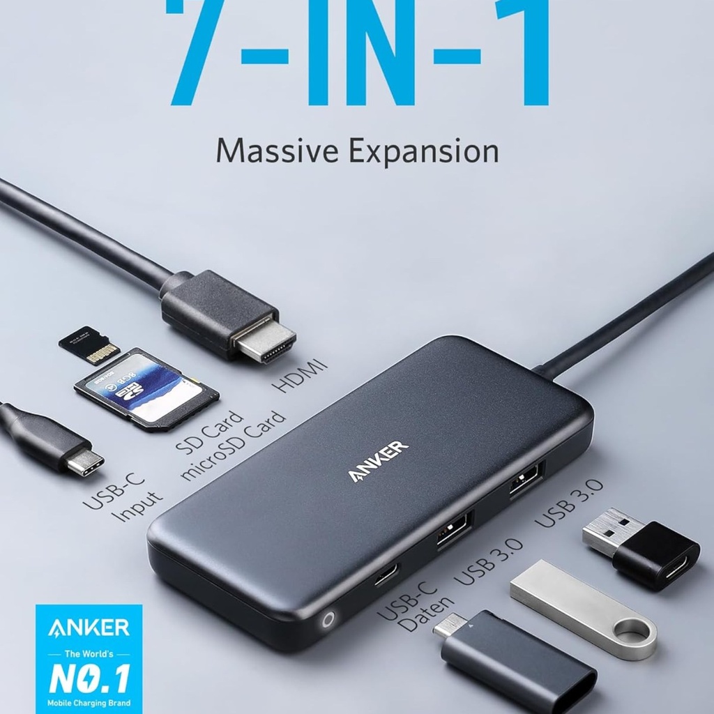 Anker Nano Hub USB-C 7 en 1 - A83D2HA1
