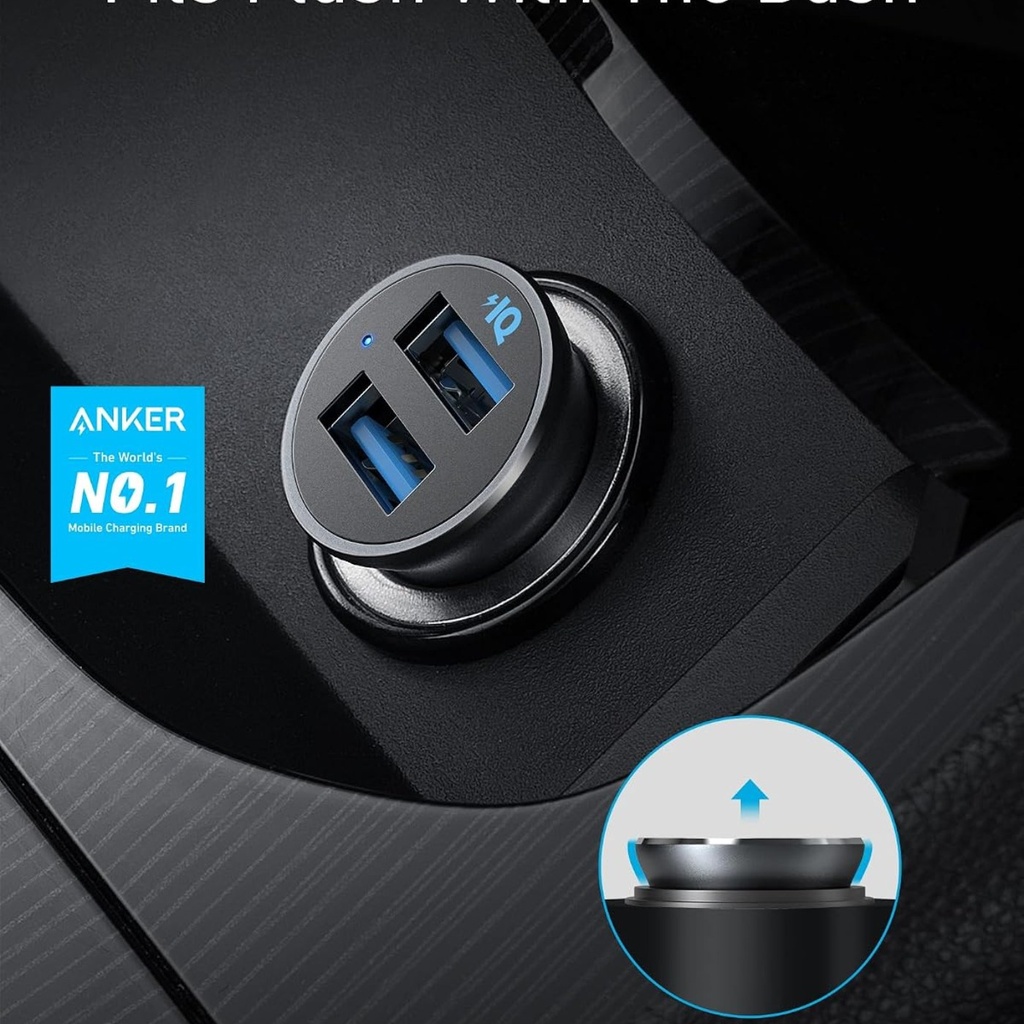 Anker PowerDrive 2 24W 2-Port Car Charger - White