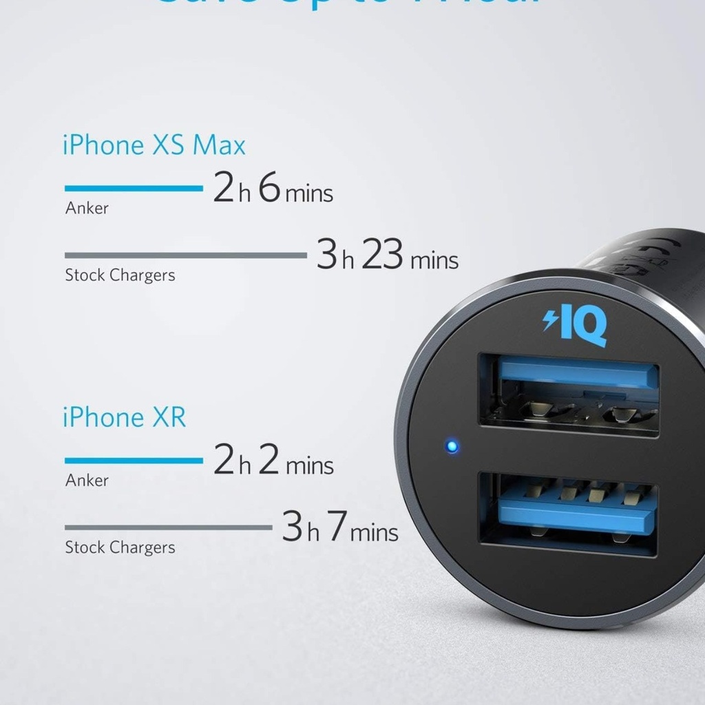 Anker PowerDrive 2 24W 2-Port Car Charger - White