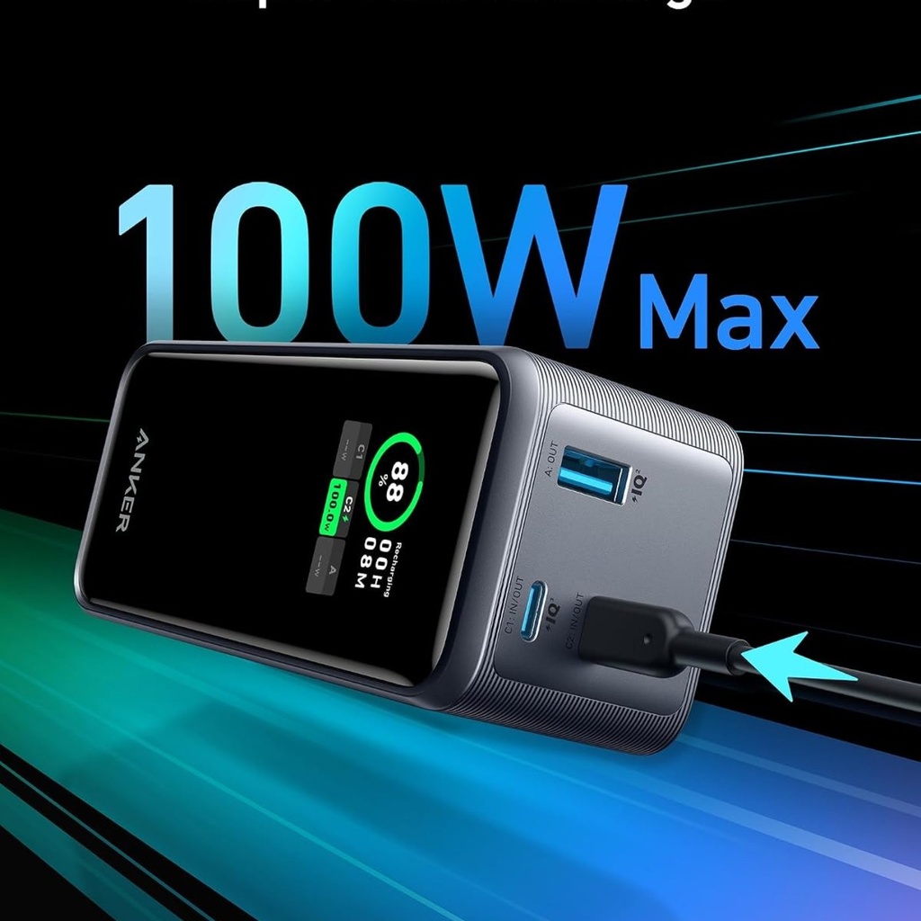 Anker Prime Power Bank 20,000 mAh 200W con pantalla - A13360