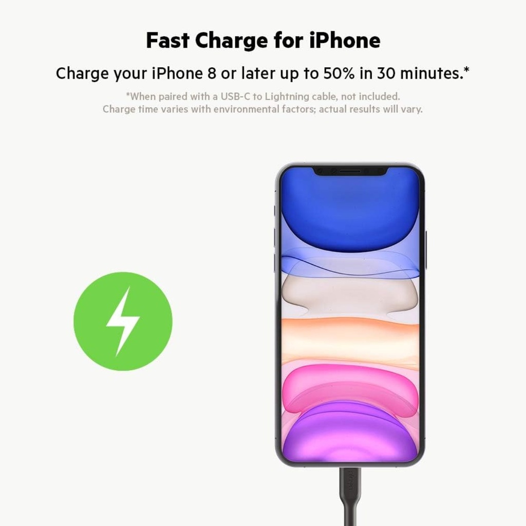 Belkin 20W USB-C PD Car Charger - Black - CCA003BTBK