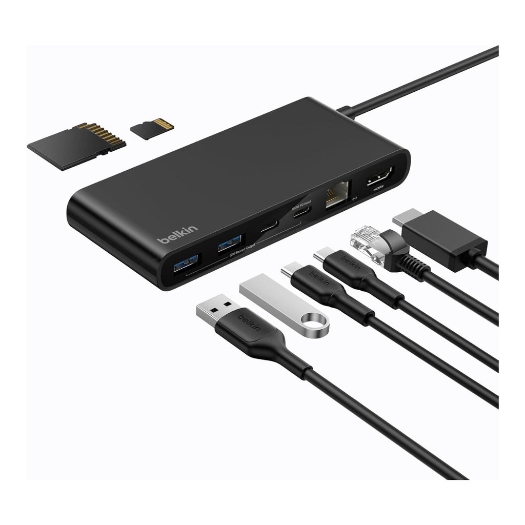 Belkin 8-Port Dual Display USB-C Hub with 100W PD - INC027dq