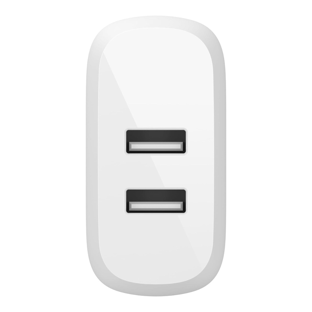 Belkin BoostCharge Dual USB-A Wall Charger 24W W/ USB-A to U