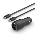 Belkin Dual Car Charger 37W W/ Cable USB-C to Lightning - CC