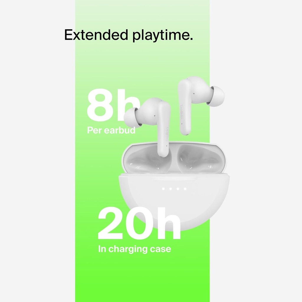 Belkin SoundForm Rhythm ANC Wireless Earbuds, Black - AUC015