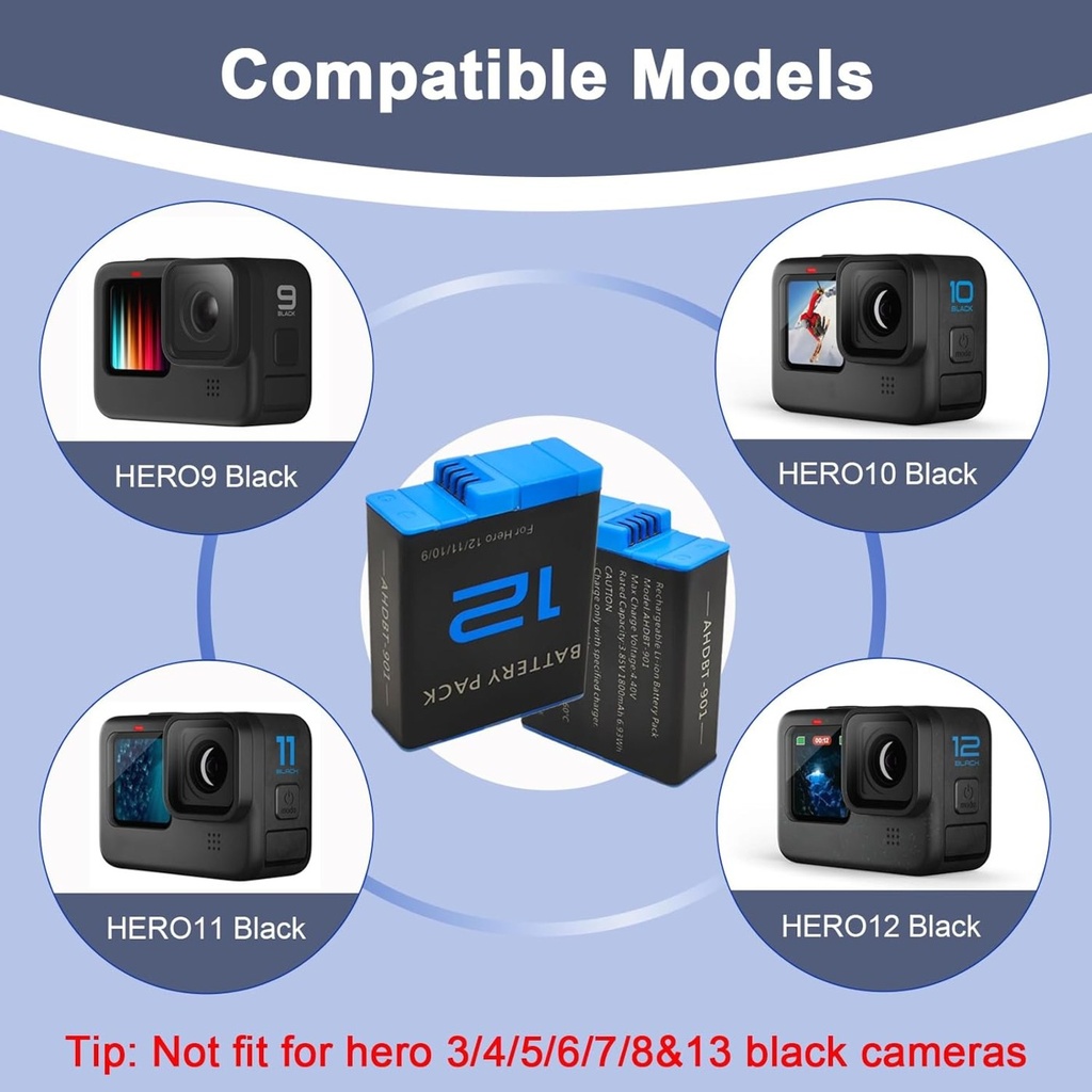 GoPro Rechargeable Li-Ion Battery for HERO9/10 - Black - ADB