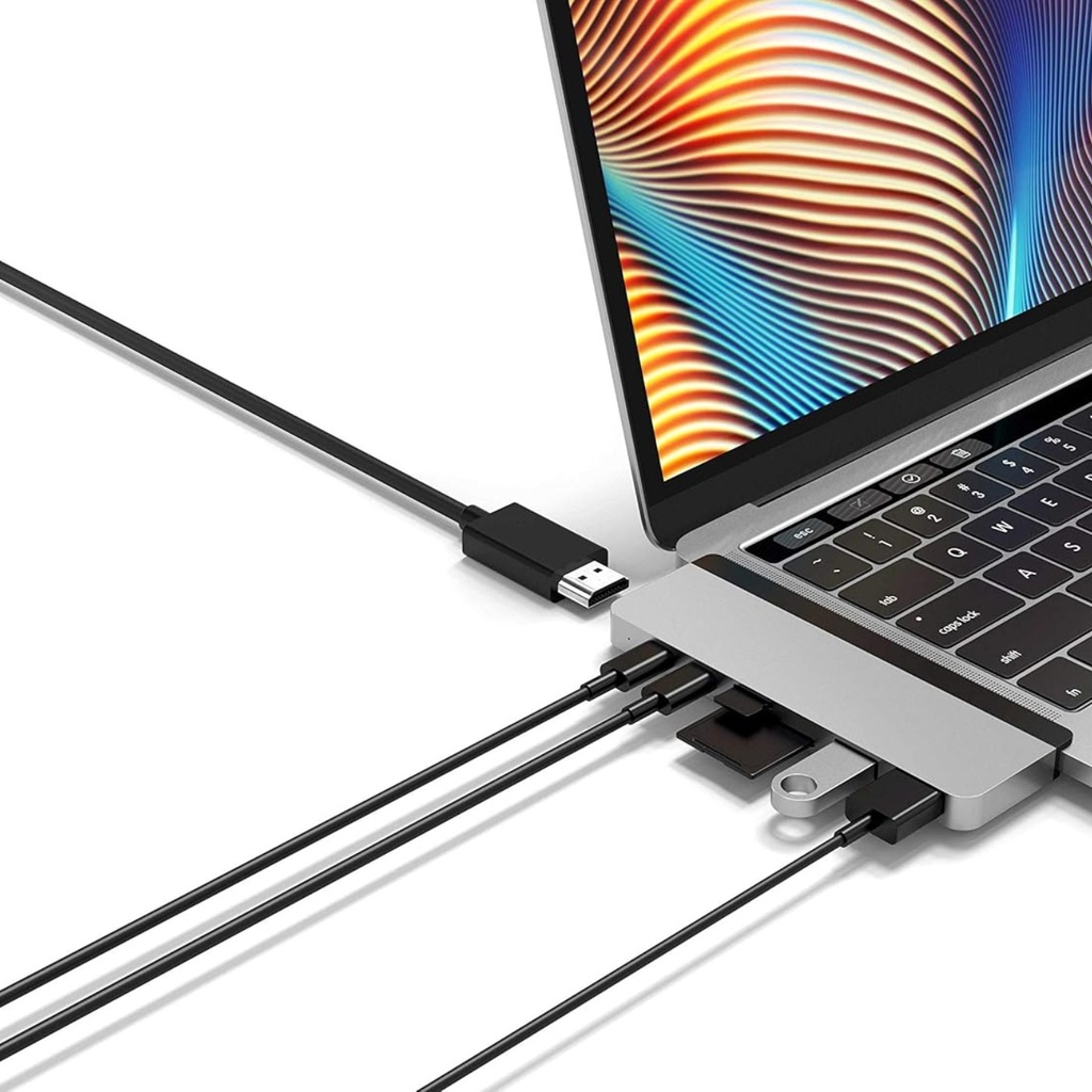 HyperDrive DUO 7-in-2 Hub for USB-C MacBook Pro/ Air - Silve