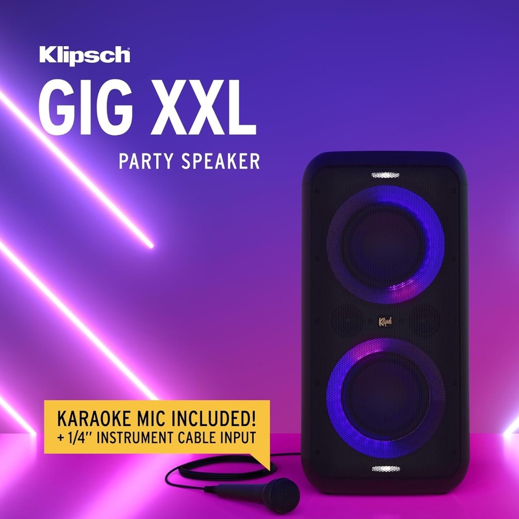 Klipsch Gig XXL Portable Wireless Party Speaker - Black - 10