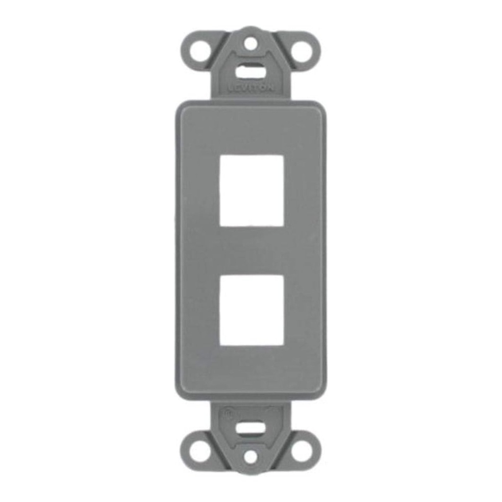 Leviton Tapa 2x4 Doble Decorativa #41642-E