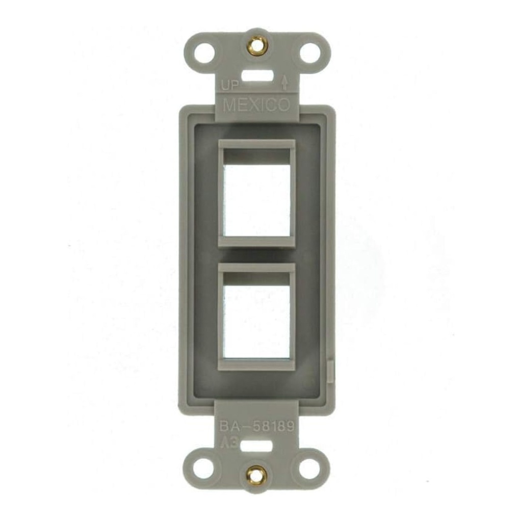 Leviton Tapa 2x4 Doble Decorativa #41642-E