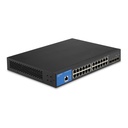 Linksys 24-Port Managed Gigabit Switch W/ 4 10G SFP + - LGS3