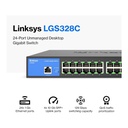Linksys 24-Port Managed Gigabit Switch W/ 4 10G SFP + - LGS3