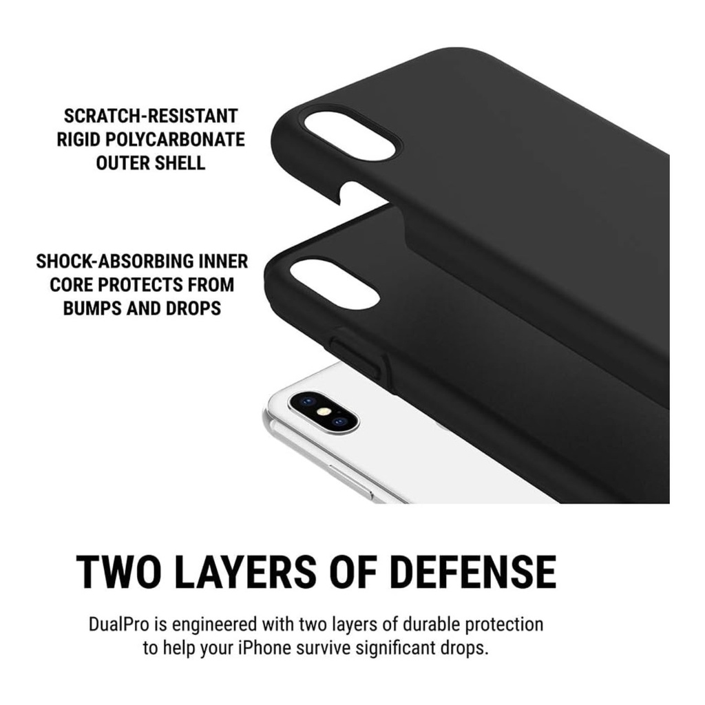 Incipio DualPro for iPhone XS Max - Black - IPH-1757-BLK