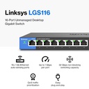 Linksys LGS116 16-Port Unmanaged Gigabit Ethernet Switch