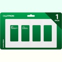Lutron Caseta Claro Wallplate 4 Gang -White - CW-4-WH