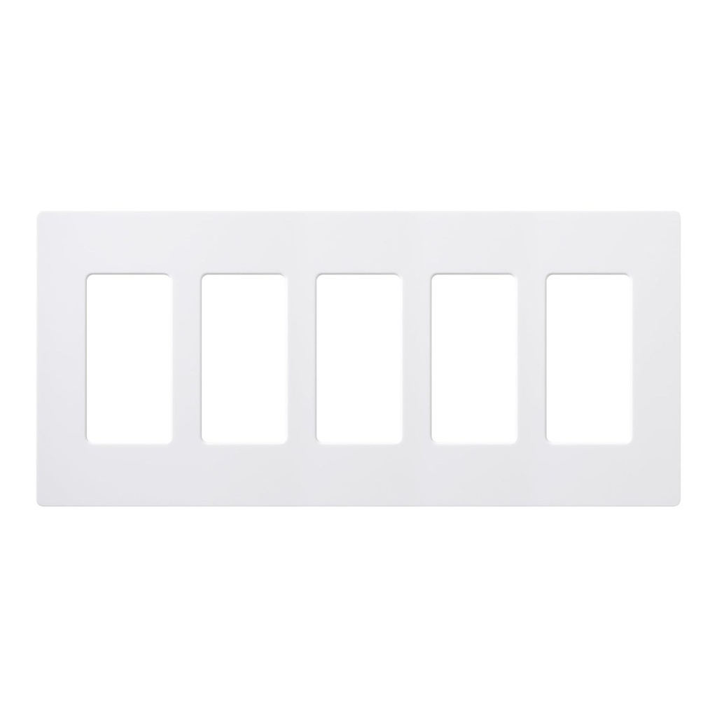 Lutron Wall Plate 5 Gang - White - CW-5-WH