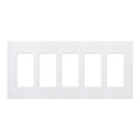 Lutron Wall Plate 5 Gang - White - CW-5-WH