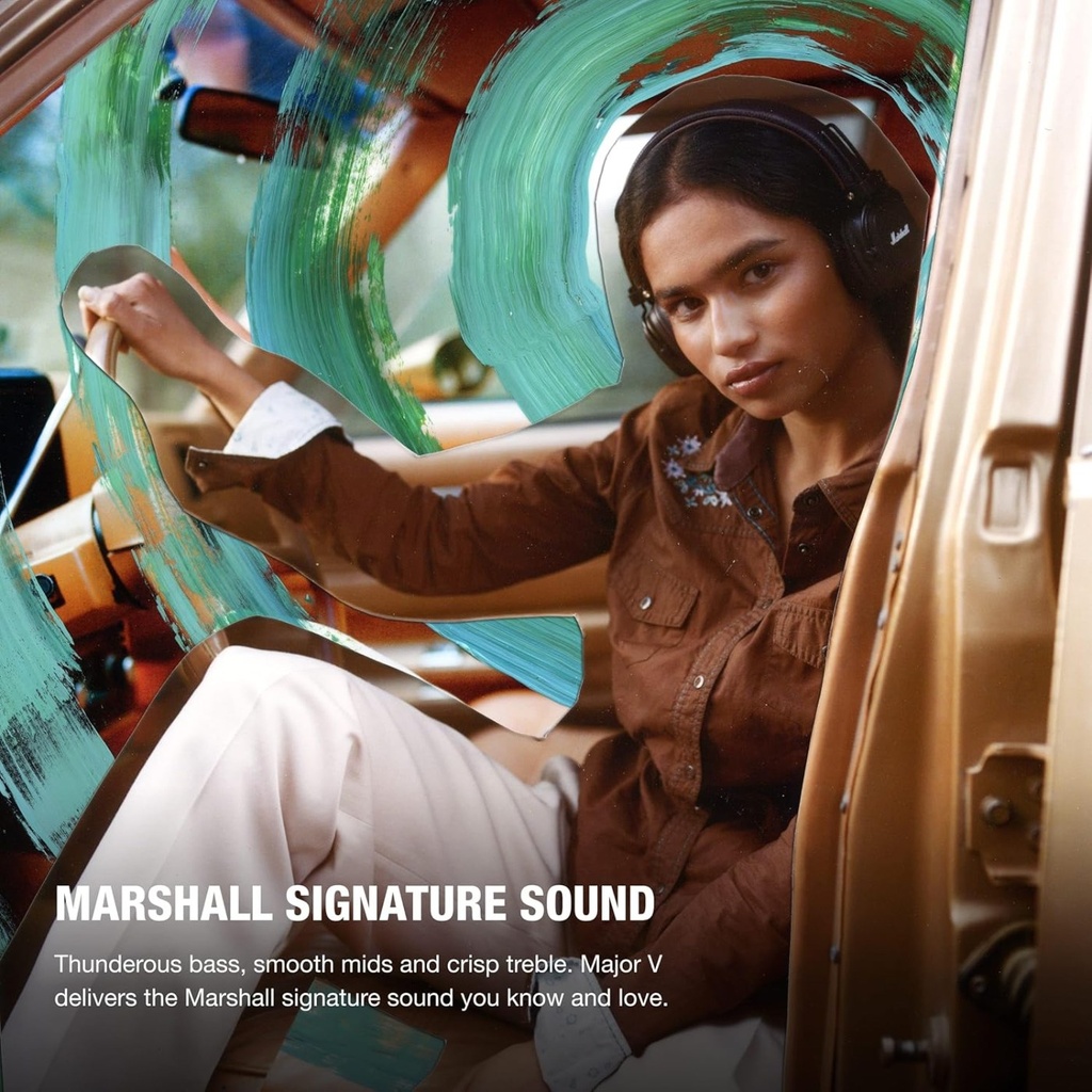 Marshall Major V Bluetooth On Ear Headphones - Brown - 10068