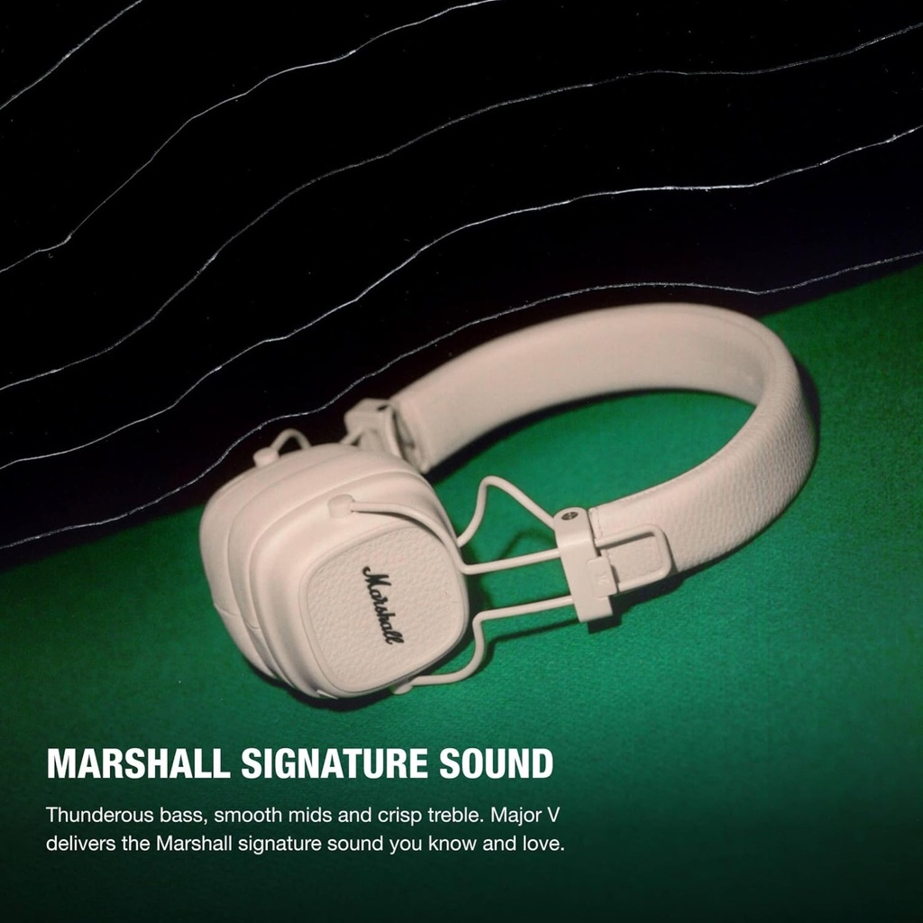 Marshall Major V Bluetooth On Ear Headphones - Cream - 10068