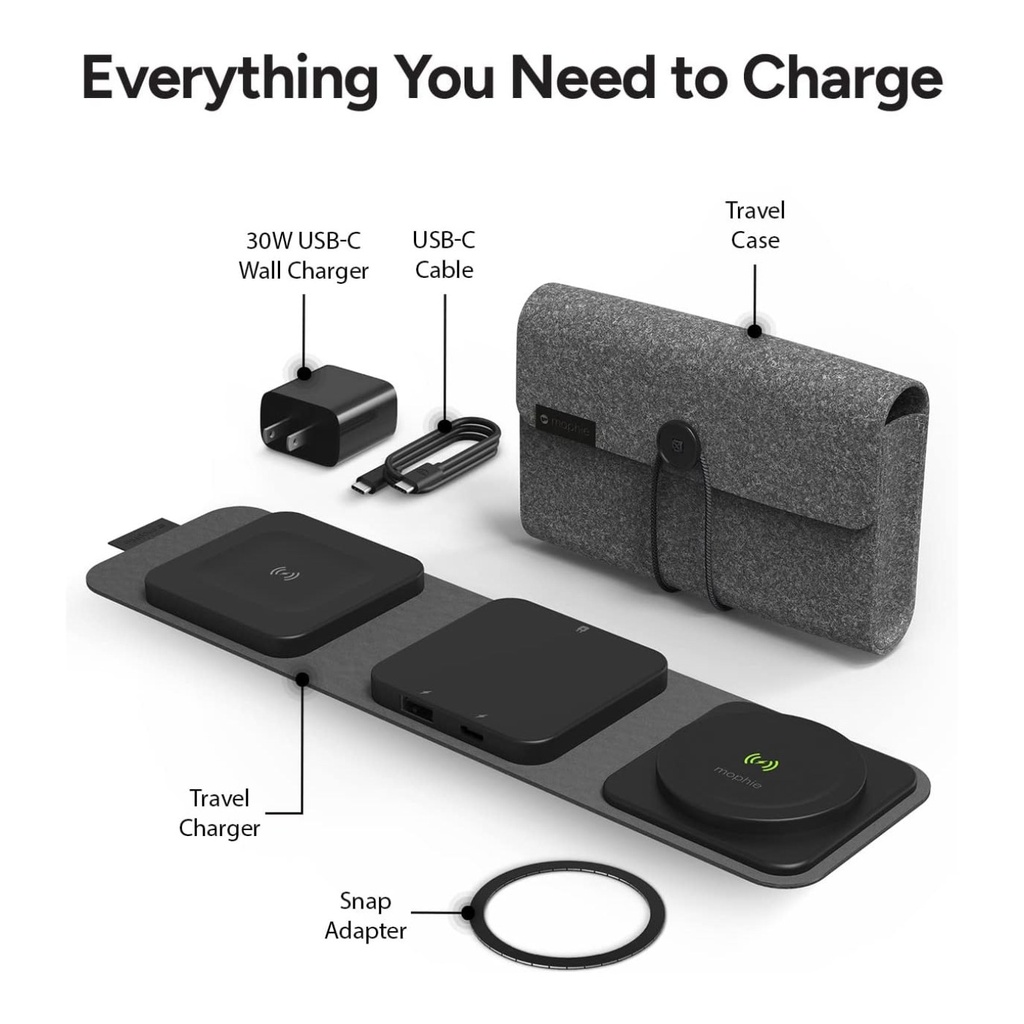 Mophie 3 in 1 Wireles Charging Pad for Apple Devices - 40990