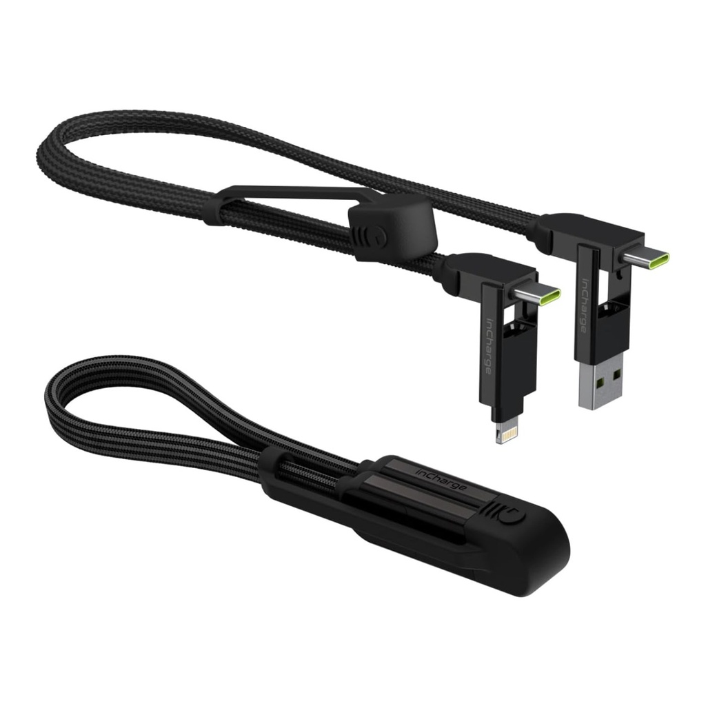 Rolling Square inCharge XL 6-in-1 30cm Cable 100W - Black - 