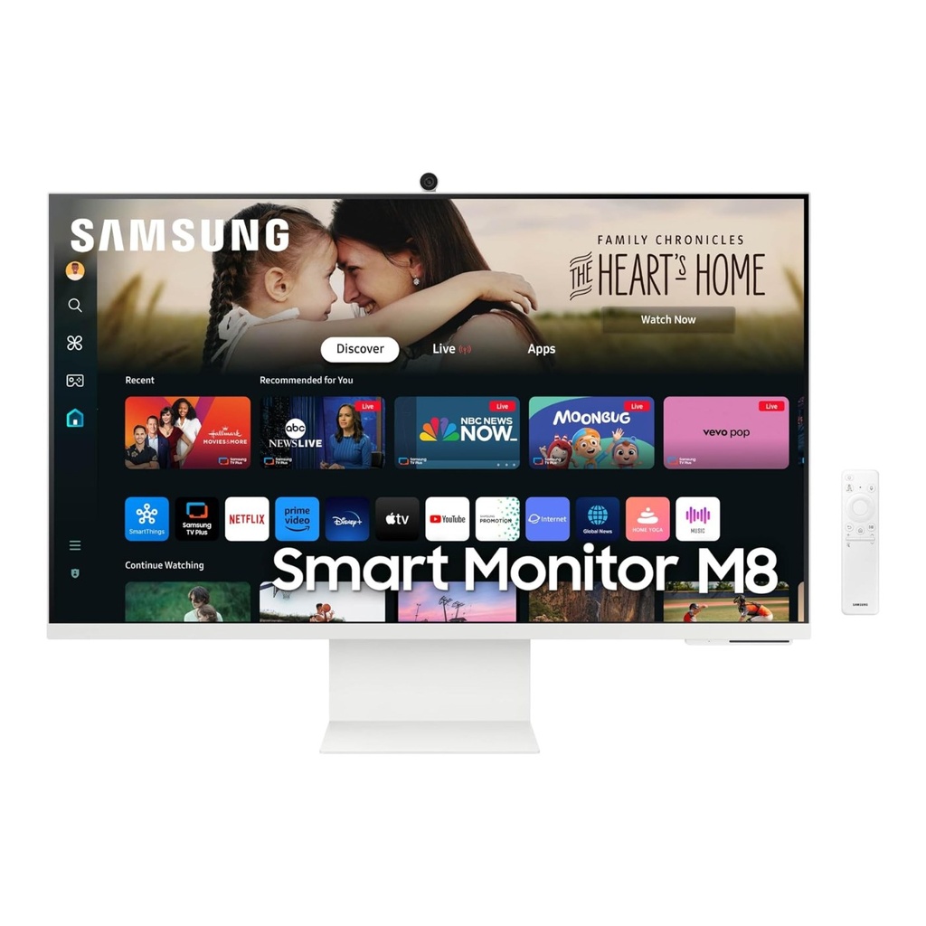 Samsung M80D 32" 4K HDR Smart Monitor with Webcam - Warm Whi