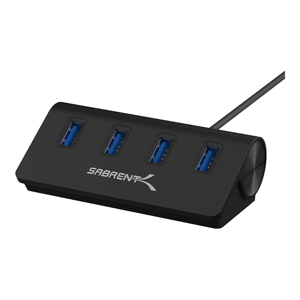 Sabrent 4-Port USB 3.0 Hub 30" Cable - Black - HB-MC3B