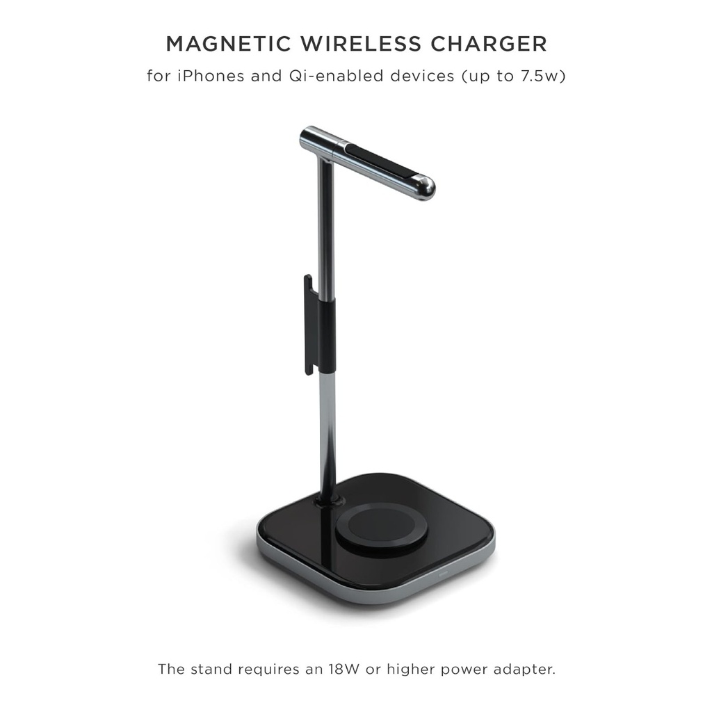 Satechi 2in1 Headphone Stand W/ Wireless Charge - ST-UCHSMCM