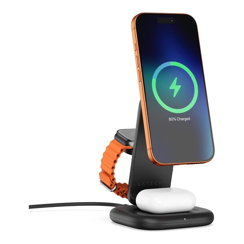 Satechi 3-in-1 Foldable Qi2 Charging Stand - ST-Q31FM-EA