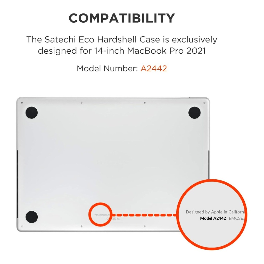 Satechi Eco-Hardshell Case for MacBook Air M2 - Clear - ST-M