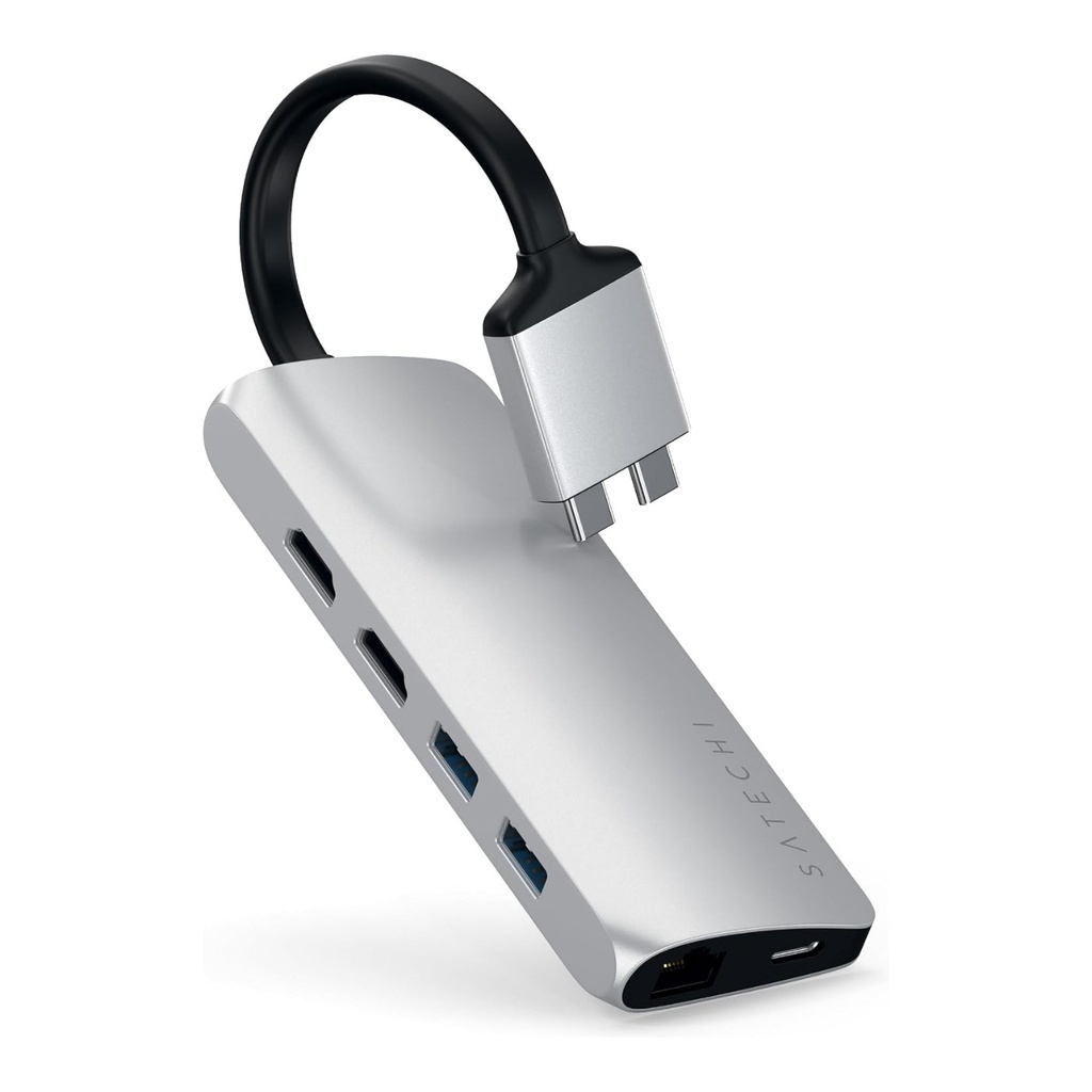 Satechi USB-C Dual Multimedia Adapter - Silver - ST-TCDMMAS